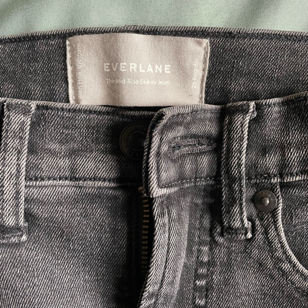 Everlane Black Mid Rise Skinny Jean